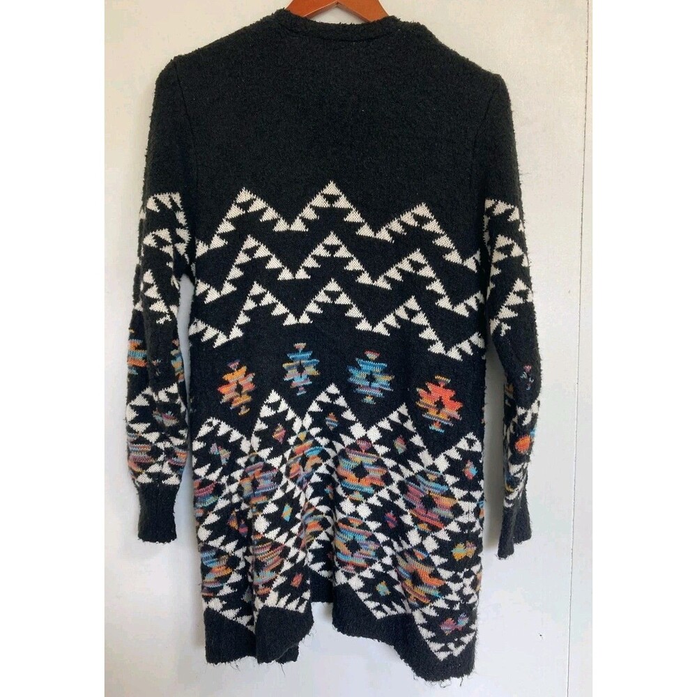 No Boundaries Cardigan Womens L Sweater Boho Native Southwestern Granola Duster - Picture 5 of 9